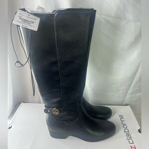 Liz Claiborne Women's Black Leather Boots 8M